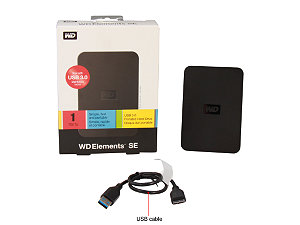 Western Digital Elements SE 1TB USB 3.0 Portable Hard Drive